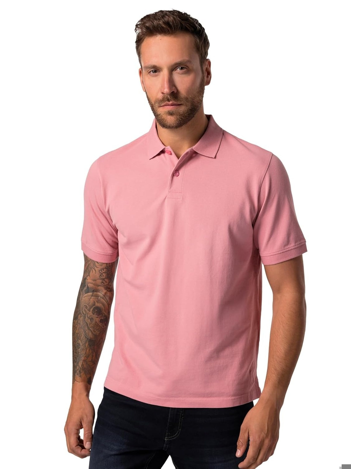 JP 1880 tricou polo clasic din bumbac negru barbati