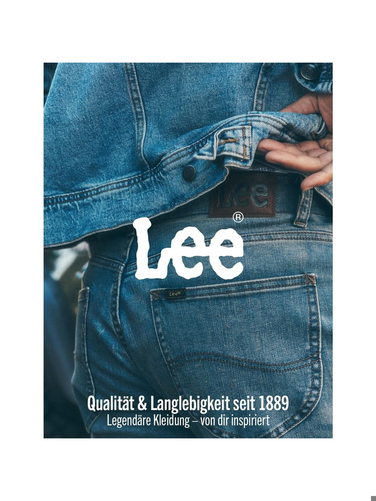 LEE Men's Luke Jeans pantaloni gri-negru barbati