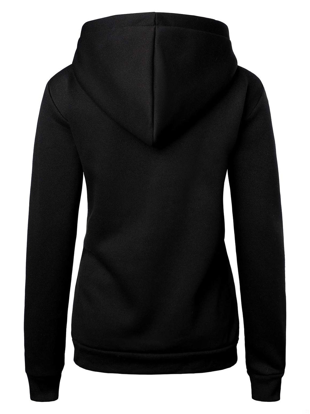 BUOYDM Hanorac cu gluga negru femei