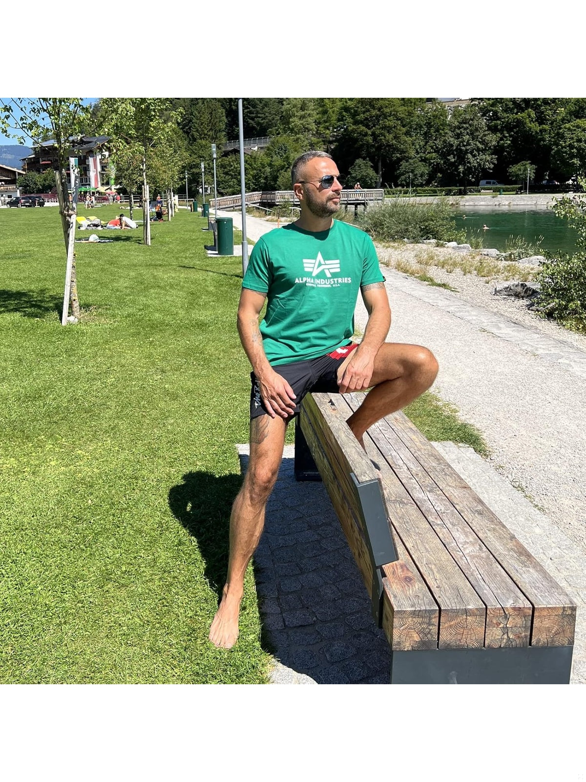 ALPHA Industries Tricou jungle verde barbati