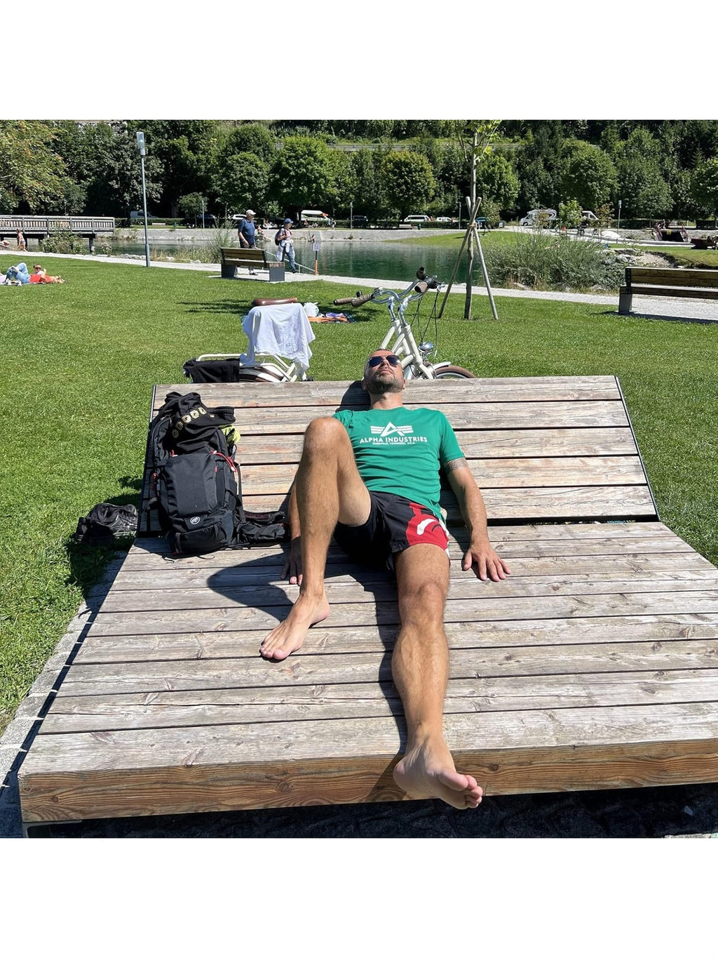 ALPHA Industries Tricou jungle verde barbati