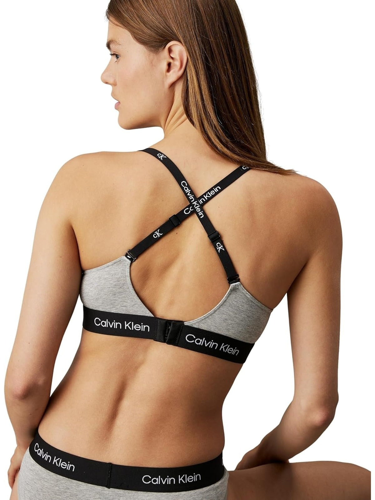 CALVIN KLEIN Sutien sport cupe captusite moi banda logo CK femei
