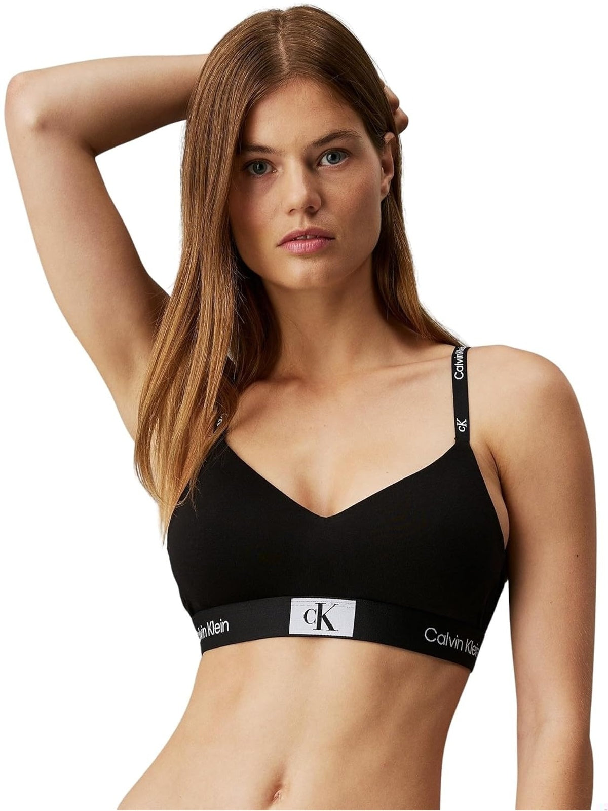 CALVIN KLEIN Sutien sport cupe captusite moi banda logo CK femei