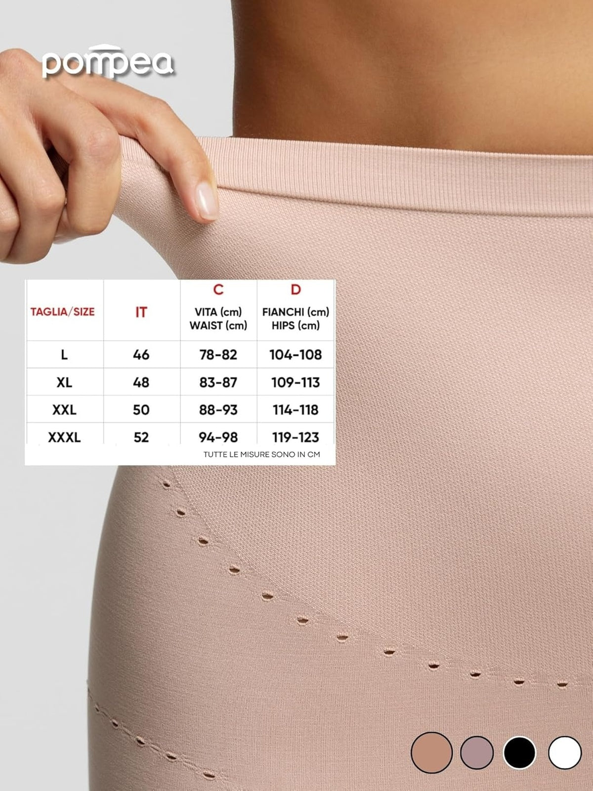 GUAINA Pantaloni scurti modelatori Comfort Size din Microfibra femei