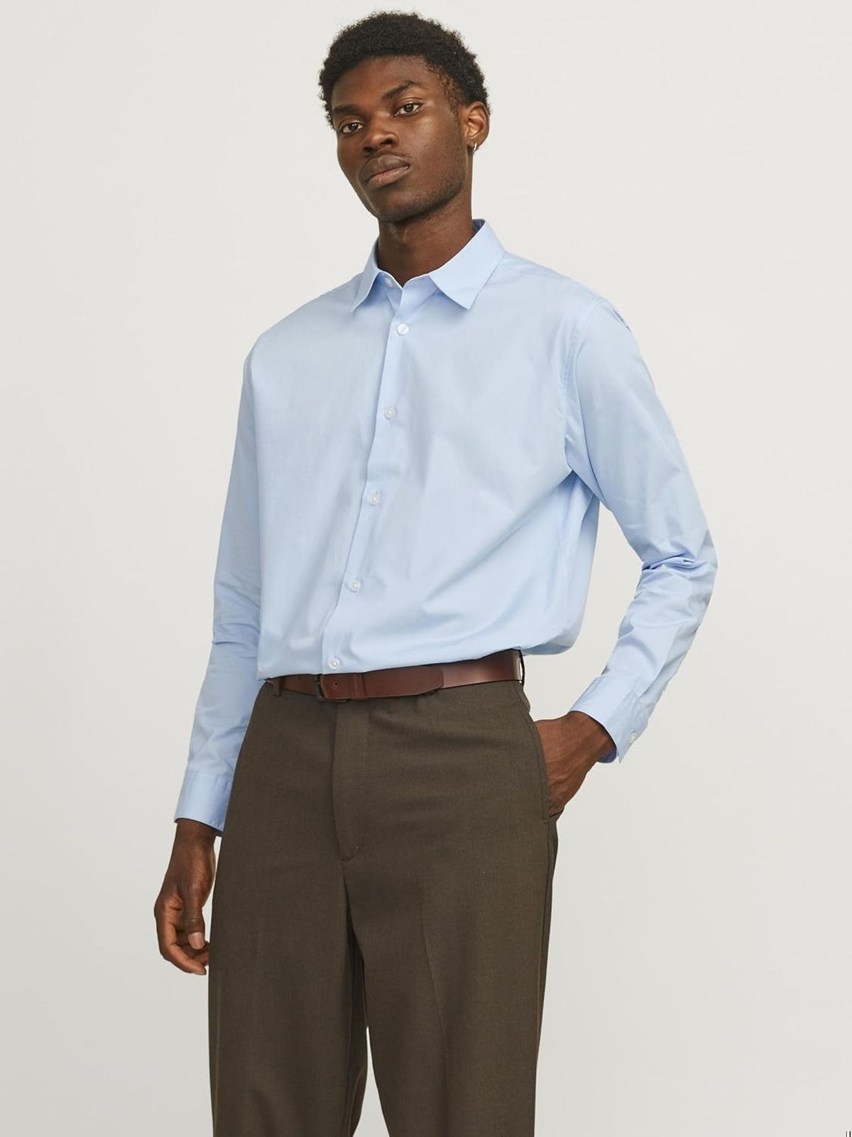 JACK & JONES Camasa casual cu maneca lunga bleu barbati