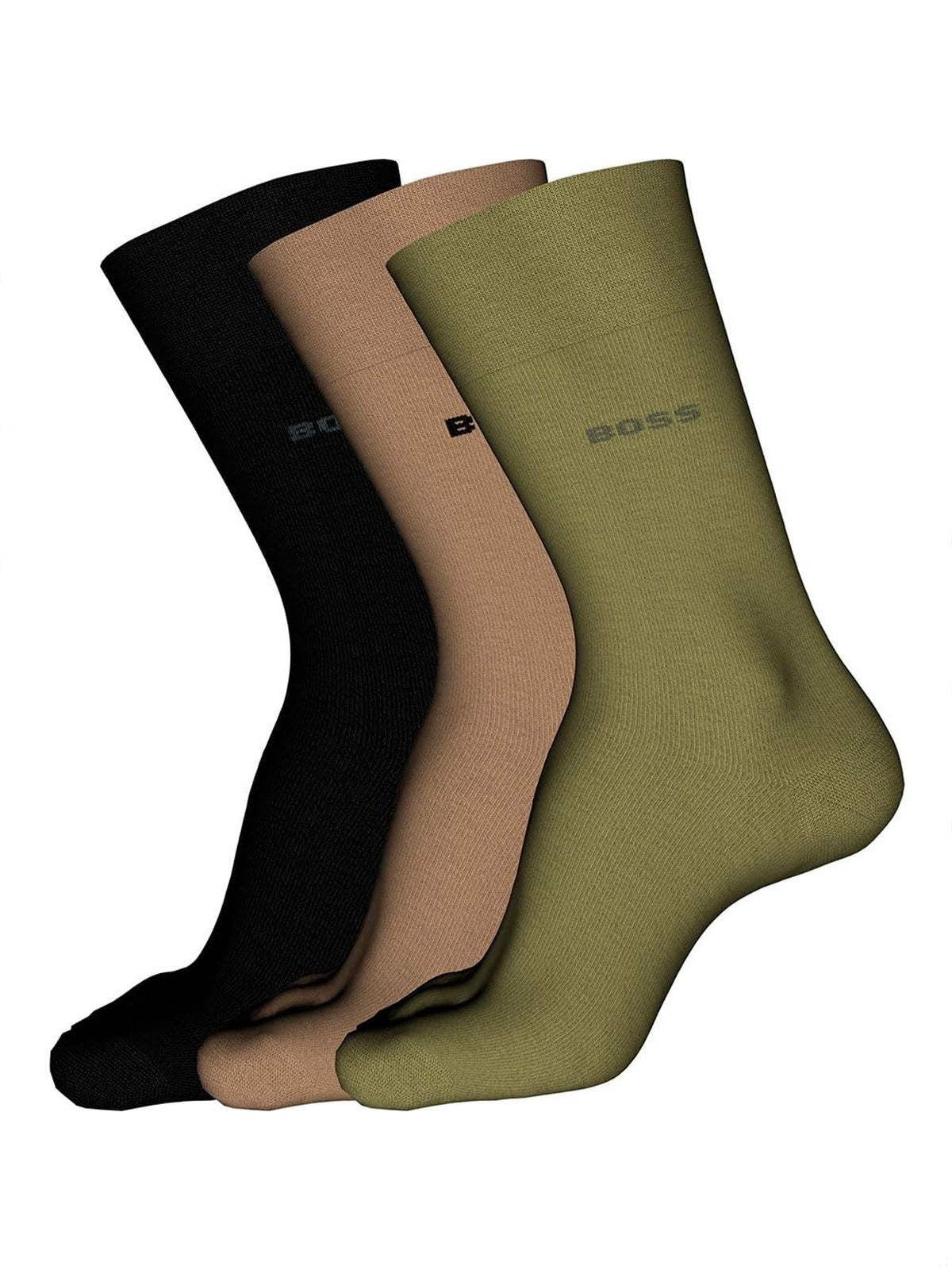 BOSS Set 3 perechi RS Uni Sosete Maro/Negru/Bej barbatesti