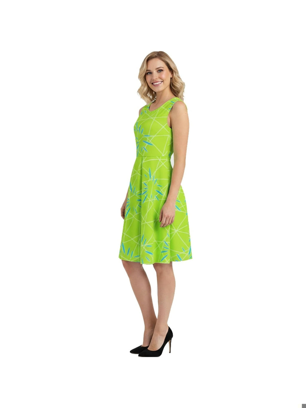 AYYOHON Joy Rochie femei verde - galben