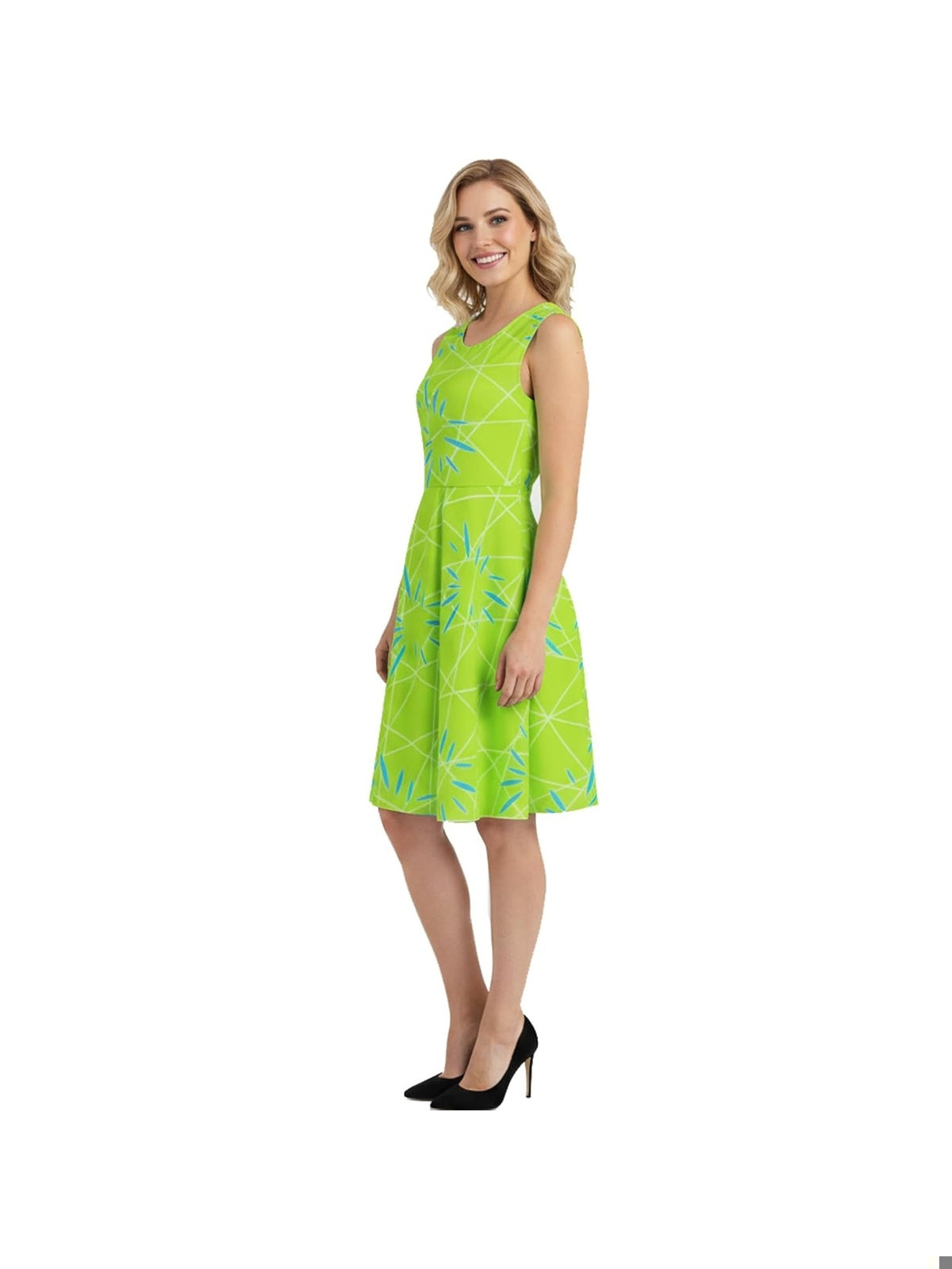 AYYOHON Joy Rochie femei verde - galben